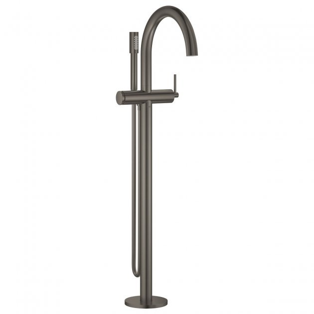 Grohe Atrio Modern Freestanding Bath Shower Mixer Tap - Brushed Hard Graphite - 32653AL3