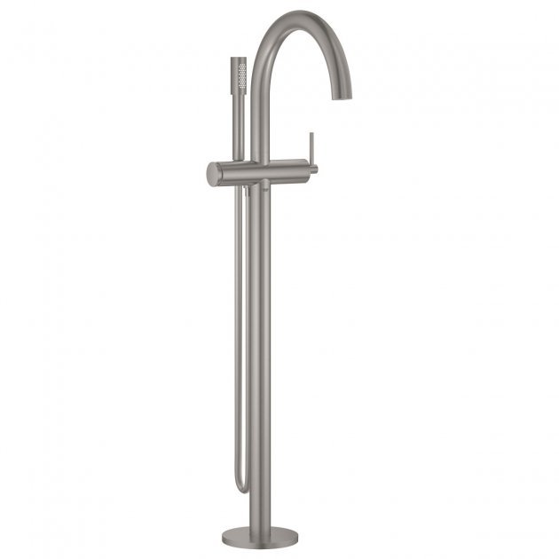 Grohe Atrio Modern Freestanding Bath Shower Mixer Tap - Supersteel - 32653DC3