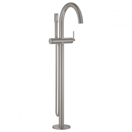 Grohe Atrio Modern Freestanding Bath Shower Mixer Tap - Supersteel - 32653DC3