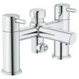 Grohe Concetto Pillar Mounted Bath Modern Shower Mixer Tap - Chrome - 25109000 - TAP 'N' SHOWER