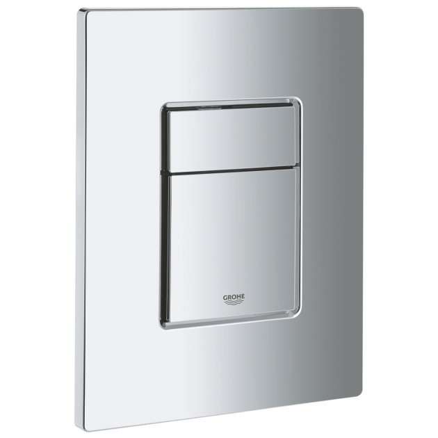 Grohe Cosmo Modern Rectangular Dual Button Flush Plate - Chrome - 3873