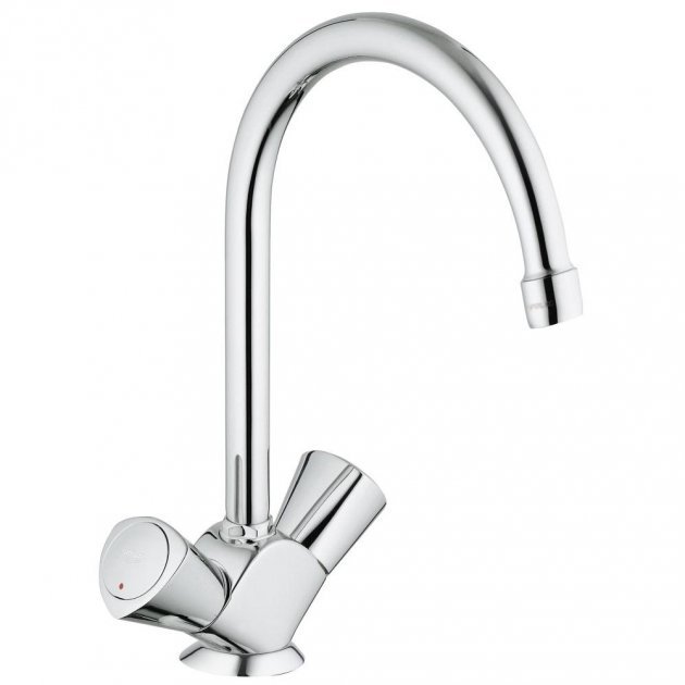 Grohe Costa Modern 1/2 Inch S Kitchen Sink Mixer Tap - Chrome - 31819001