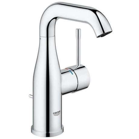 Grohe Essence Modern Pop Up Waste Deck Mounted M-Size Basin Mixer Tap - Chrome - 23541001