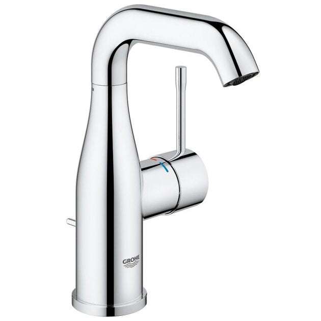 Grohe Essence Pop Up Waste Deck Mounted M-Size Basin Mixer Tap   - Chrome - 23462001