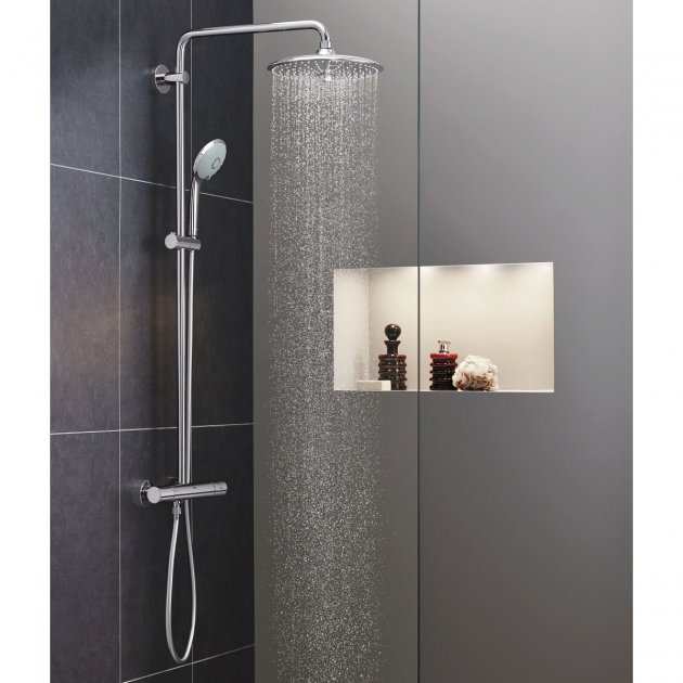 Grohe Euphoria Thermostatic 180 Fixed Head Bar Mixer Shower with Showe