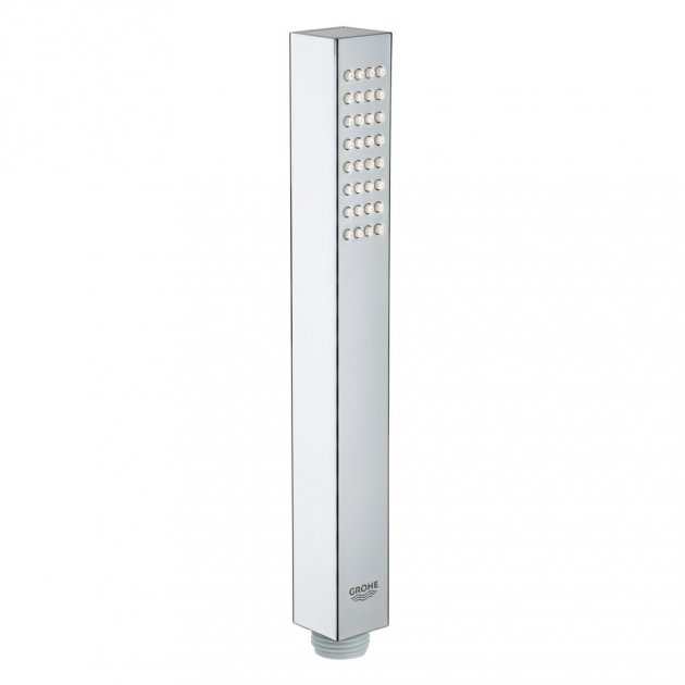 Grohe Euphoria Modern 1 Spray Pattern Cube Stick Shower Handset  - Chrome - 27698000