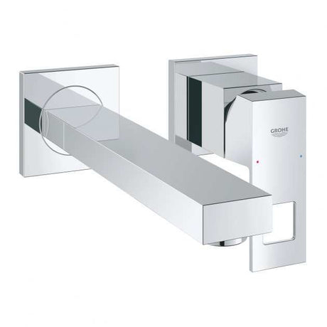 Grohe Eurocube Modern 2-Hole M-Size Basin Mixer Tap - Chrome - 23447000