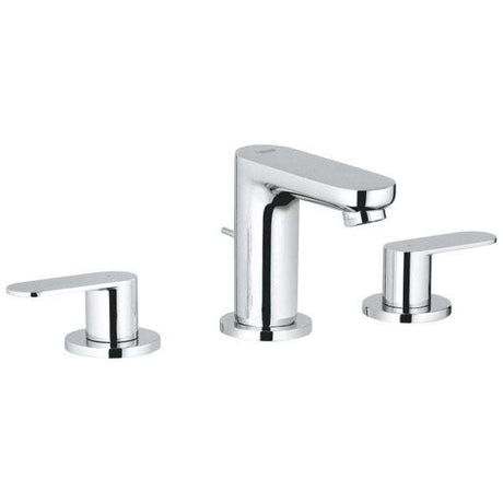 Grohe Eurosmart  Dual Handle Cosmo 3-Hole Basin Mixer Tap with Pop Up 