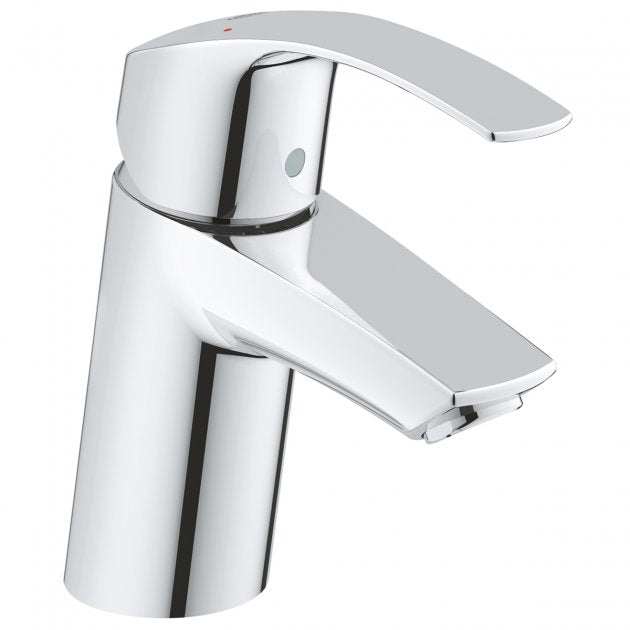 Grohe Eurosmart S-Size Deck Mounted Round Basin Mixer Tap - Chrome - 3