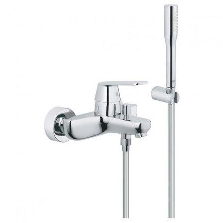 Grohe Eurosmart Cosmo Wall Mounted Bath Shower Mixer Tap with Kit - Chrome - 32832000