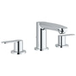Grohe Eurostyle Pop Up Waste Dual Handle Cosmo 3-Hole Basin Mixer Tap - Chrome - 20208002