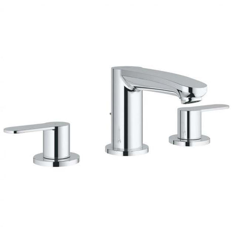 Grohe Eurostyle Pop Up Waste Dual Handle Cosmo 3-Hole Basin Mixer Tap - Chrome - 20208002