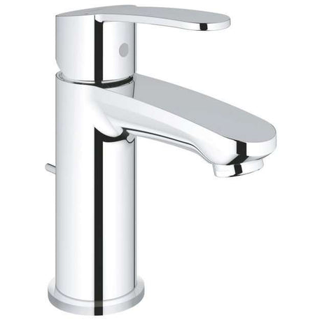Grohe Eurostyle Modern Pop Up Waste Cosmo Mono Basin Mixer Tap - Chrome - 23037002