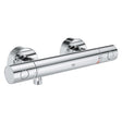 Grohe Grohtherm 800 Cosmopolitan Thermostatic Bottom Outlet Round Bar Shower Mixer Valve  - Chrome - 34771000
