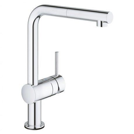 Grohe Minta Modern Single Lever Touch Electronic Kitchen Sink Mixer Tap with Pull-out Spout - Chrome - 31360001