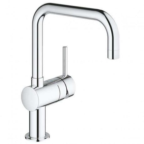 Grohe Minta Modern Swivel U Spout 1/2 inch Kitchen Sink Mixer Tap - Chrome - 32488000