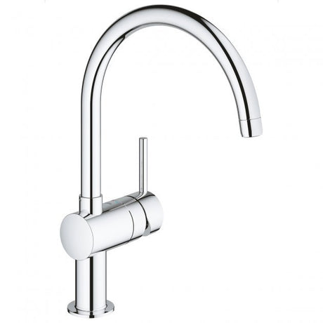 Grohe Minta Modern Mono Kitchen Sink Mixer Tap C-Spout - Chrome - 32917000