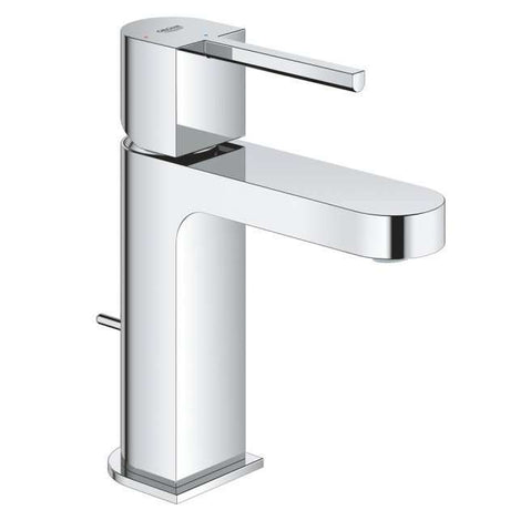 Grohe Plus Modern S-Size Pop-Up Waste Energy Saving Basin Mixer Tap - Chrome - 23870003