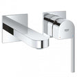 Grohe Plus Modern 2 Tap Hole Wall Mounted Basin Mixer Tap - Chrome - 29303003