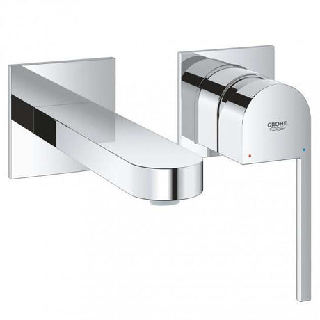 Grohe Plus Modern 2 Tap Hole Wall Mounted Basin Mixer Tap - Chrome - 29303003
