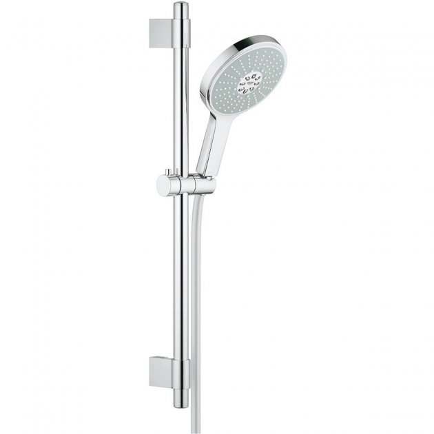 Grohe Power And Soul 160mm Handset 4 Spray Pattern Shower Rail Set 600mm Rail - Chrome - 27744000