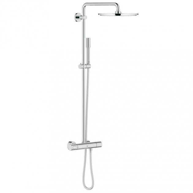 Grohe Rainshower Thermostatic Bar Mixer Shower with Shower Kit 310mm - Chrome - 27966000