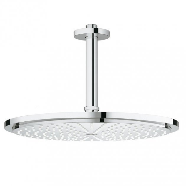 Grohe Rainshower Modern 1 Spray Pattern Cosmopolitan Fixed Shower Head  - Chrome - 26067000