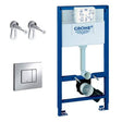 Grohe Rapid SL 3 in 1 Wall Mounted WC Frame Set with Fixings - Blue - 118152
