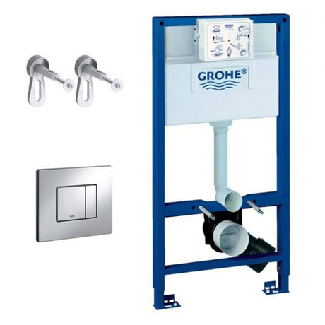 Grohe Rapid SL 3 in 1 Wall Mounted WC Frame Set with Fixings - Blue - 118152