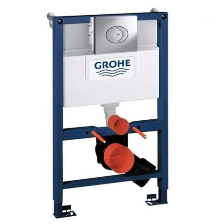 Grohe Rapid SL 3-in-1 Skate Flushplate Cistern and Fixings WC Toilet Frame 820mm High - Blue - 38761000