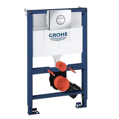 Grohe Rapid SL 3-in-1 Nova Flushplate Cistern and Fixings WC Toilet Frame 820mm High - Blue - 38868000
