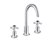 JTP Grosvenor Black Cross 3 Hole Basin Mixer - Chrome - GB76191 - TAP 'N' SHOWER