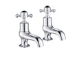 JTP Grosvenor Black Cross Bath Taps - Chrome - GB76015 - TAP 'N' SHOWER