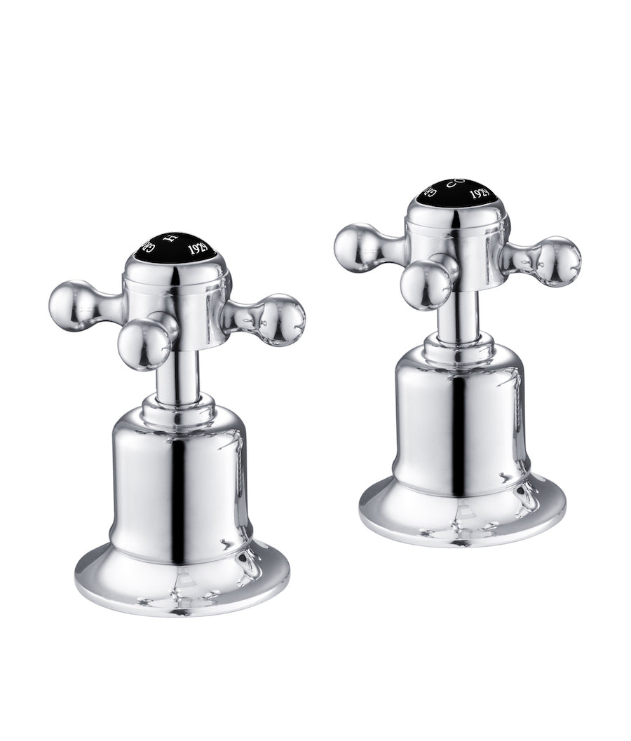 JTP Grosvenor Black Cross Panel Valves - Chrome - GB76809