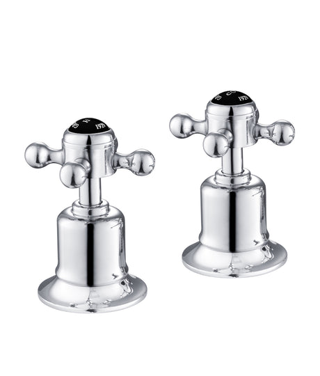 JTP Grosvenor Black Cross Panel Valves - Chrome - GB76809