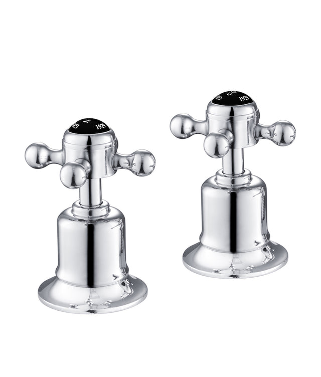 JTP Grosvenor Black Cross Panel Valves - Chrome - GB76809