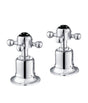 JTP Grosvenor Black Cross Panel Valves - Chrome - GB76809 - TAP 'N' SHOWER