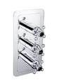 JTP Grosvenor Black Cross Thermostatic 3 Outlet Shower Valve - Chrome - GB76691 - TAP 'N' SHOWER