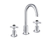 JTP Grosvenor Black Pinch 3 Hole Basin Mixer - Chrome - GB98191