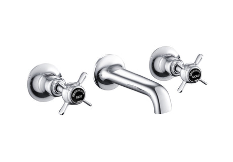 JTP Grosvenor Black Pinch 3 Hole Basin Mixer - Chrome - GB98089A
