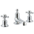 JTP Grosvenor Cross 3 Hole Basin Mixer - chrome - 76193