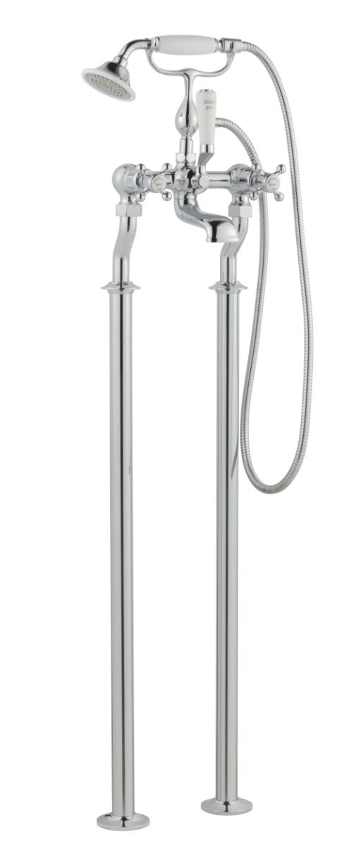 JTP Grosvenor Freestanding Bath Shower Mixer With Kit - chrome - 76275FS