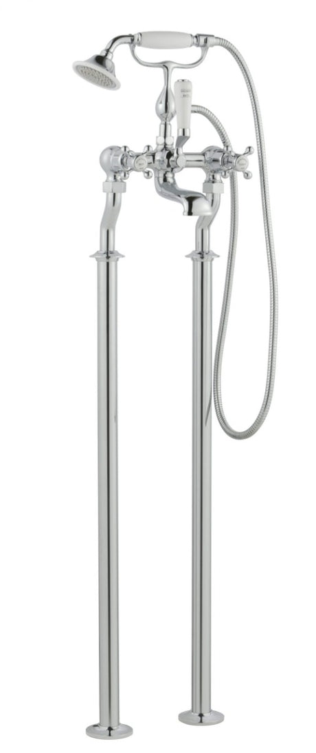 JTP Grosvenor Freestanding Bath Shower Mixer With Kit - chrome - 76275FS