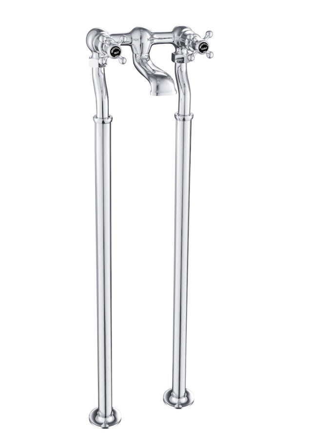 JTP Grosvenor Cross Deck Mounted Bath Filler - Chrome - GB76223FS