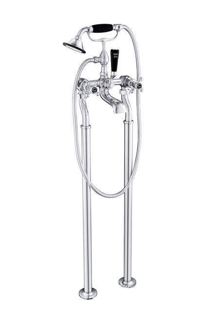 JTP Grosvenor Cross Wall Mounted Bath Shower Mixer with Kit - Chrome - GB76275FS