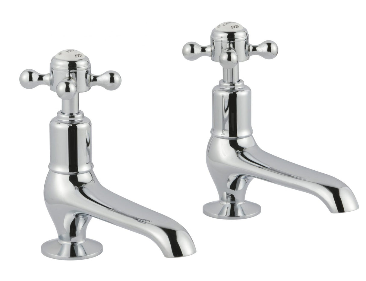 JTP Grosvenor Cross Long Nose Basin Taps - Chrome - 76011