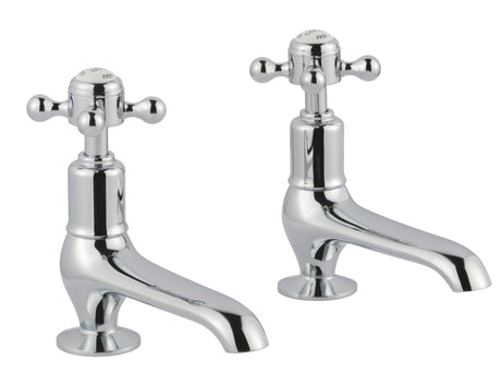 JTP Grosvenor Cross Long Nose Basin Taps - Chrome - 76011