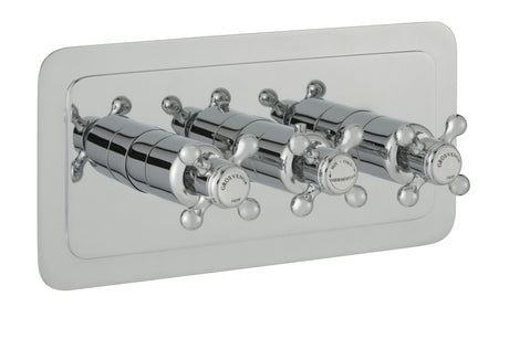 JTP Grosvenor Cross Thermostatic 2 Outlet Shower Valve - Chrome - 76693