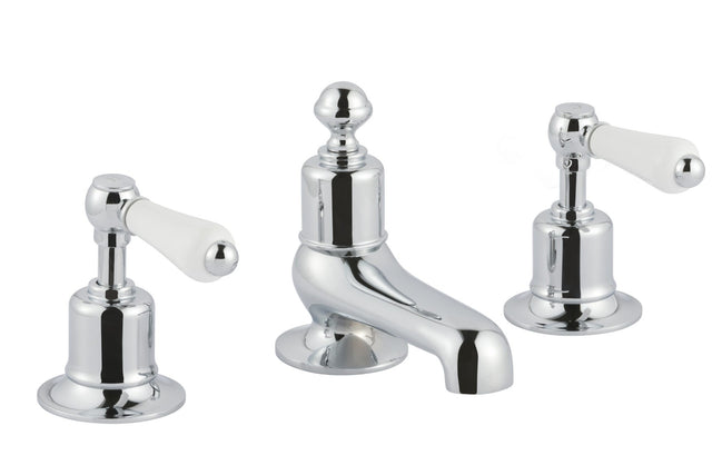 JTP Grosvenor Lever 3 Hole Basin Mixer - Chrome - 85193