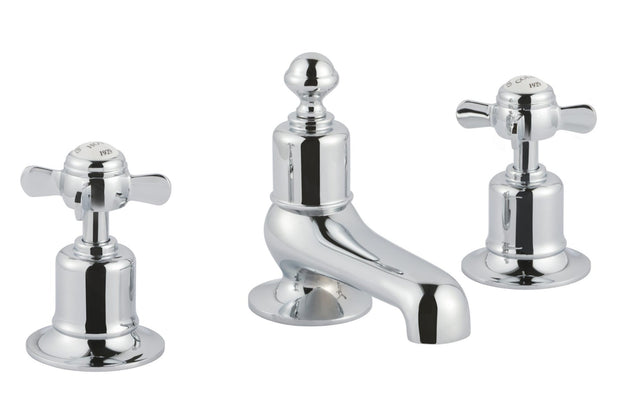 JTP Grosvenor Pinch 3 Hole Bath Filler - Chrome - 98095